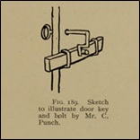 Fig 188: Door in use and Fig 189: Door key and bolt