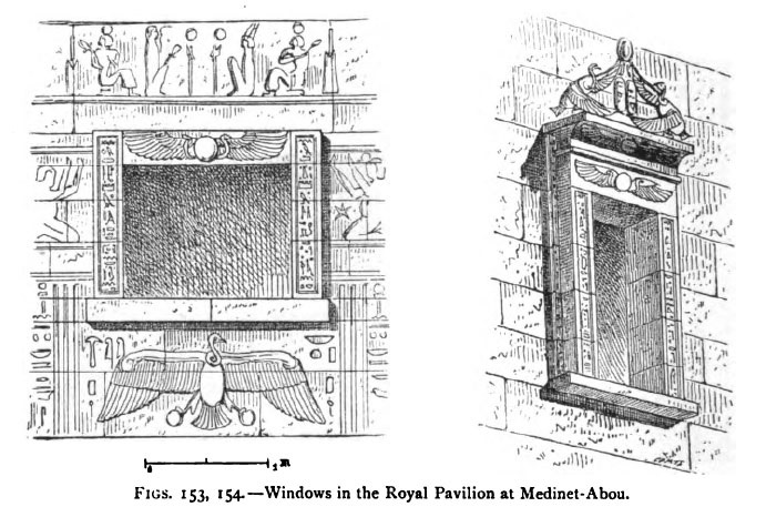 Windows in the Royal Pavilion at Medinet-Abou