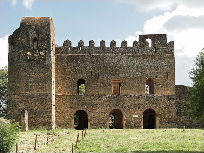 Iyasu's Palace in the Fasil Ghebbi, Gondar, Ethiopia