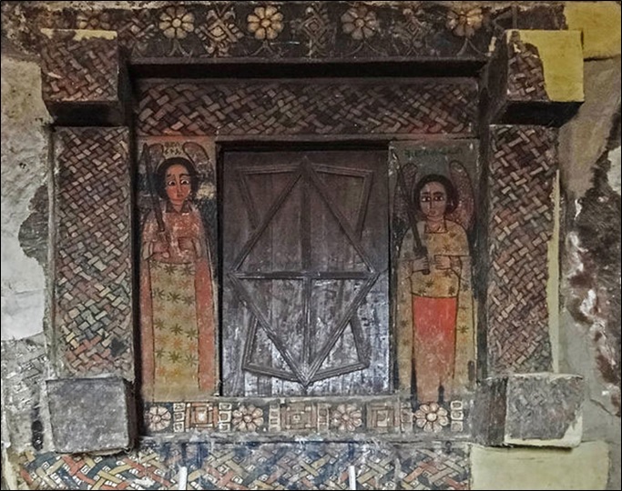 Painting inside Abreha and Atsbeha Church, Ethiopia