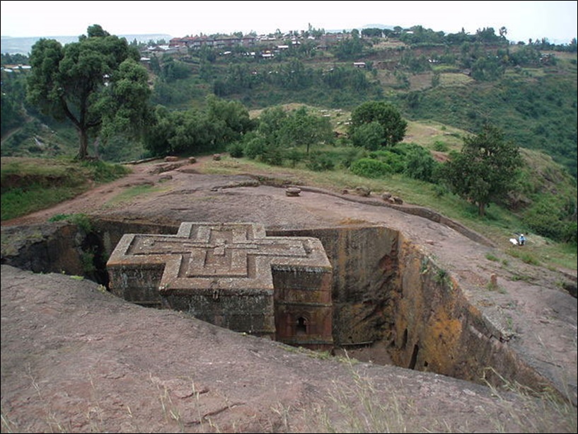 The rooftop of Lalibela