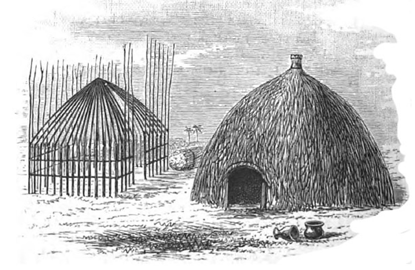 A hut and its frame