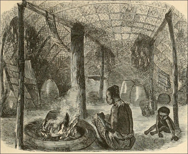 The-Interior-of-a-South-African-Hut