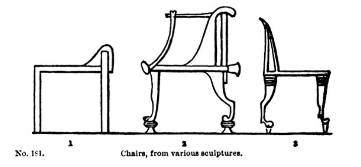 Chairs, from various sculptures