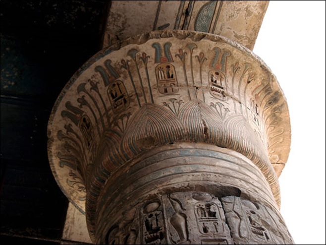 Column at the mortuary temple of Ramesses III