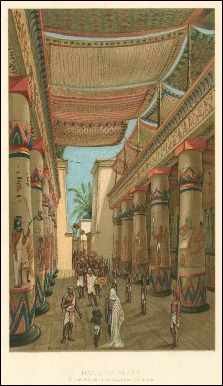 Hall of state in the palace of an Egyptian nomarch