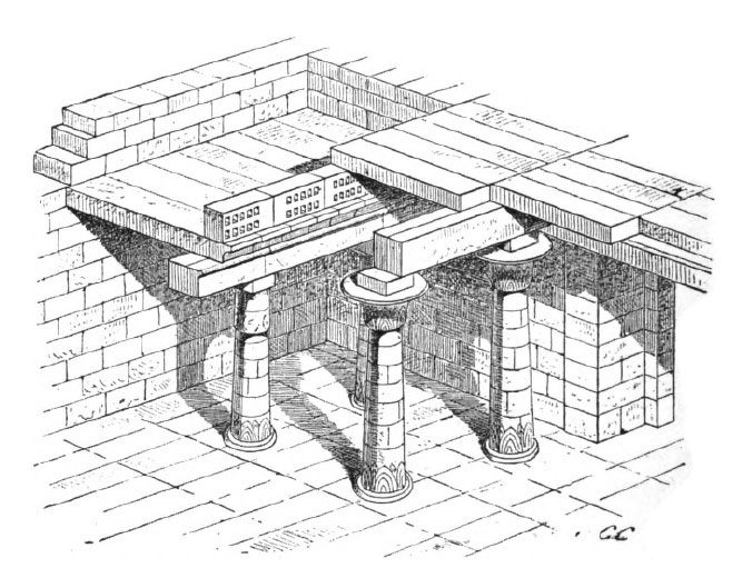 Claustra in the Hypostyle Hall of the Temple of Khons. Compiled from the elevations in the Description, iii 28.