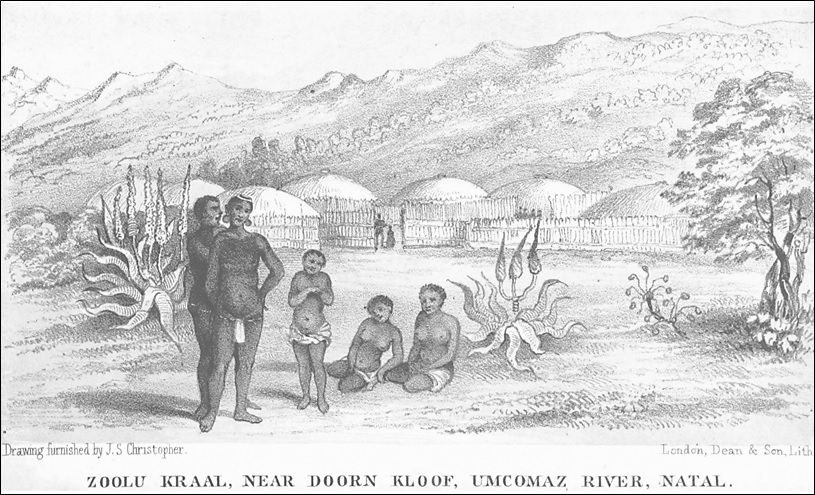 Zoolu-Kraal-near-Doorn-Kloof-Umcomaz-River-Natal