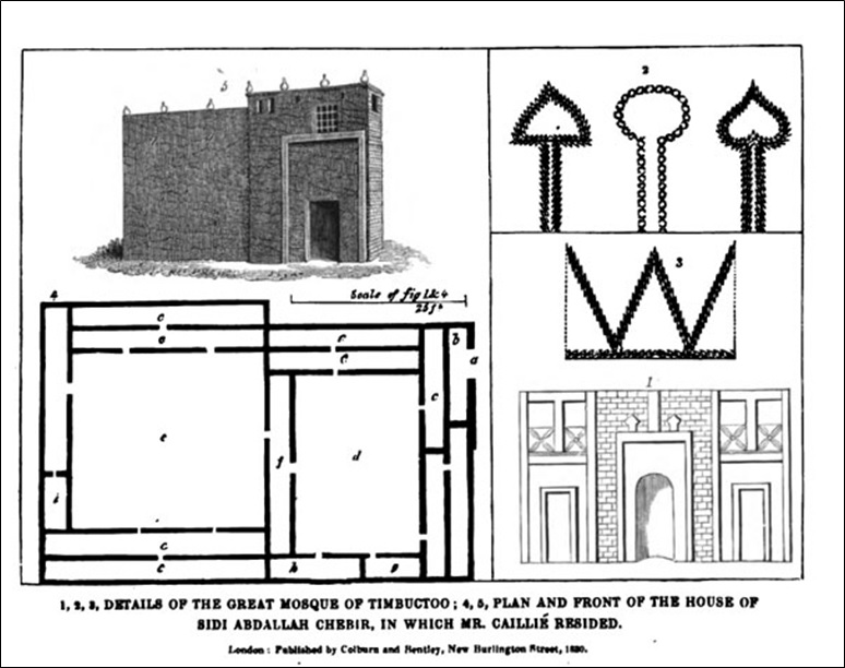 1, 2, 3, Details of the Great Mosque of Timbuctoo