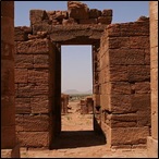 Naga, Ram temple complex. Doorway and columns