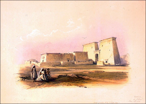 Picture of a print from David Roberts' Egypt & Nubia, issued between 1845 and 1849.