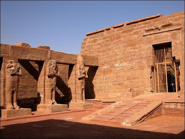 The Forecourt of the Temple of Wadi es-Sebua in Nubia