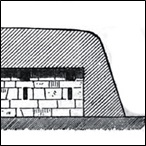 Longitudinal section of a mastaba