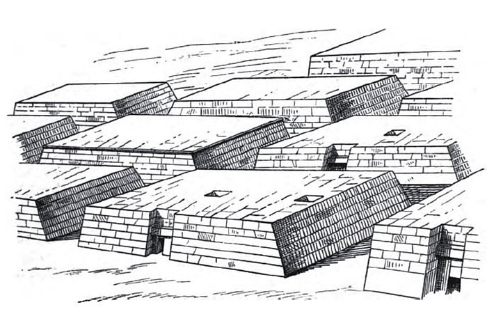 Mastabas Tombs in the Necroplois of Gizeh Restored by Perrot-Chipiez