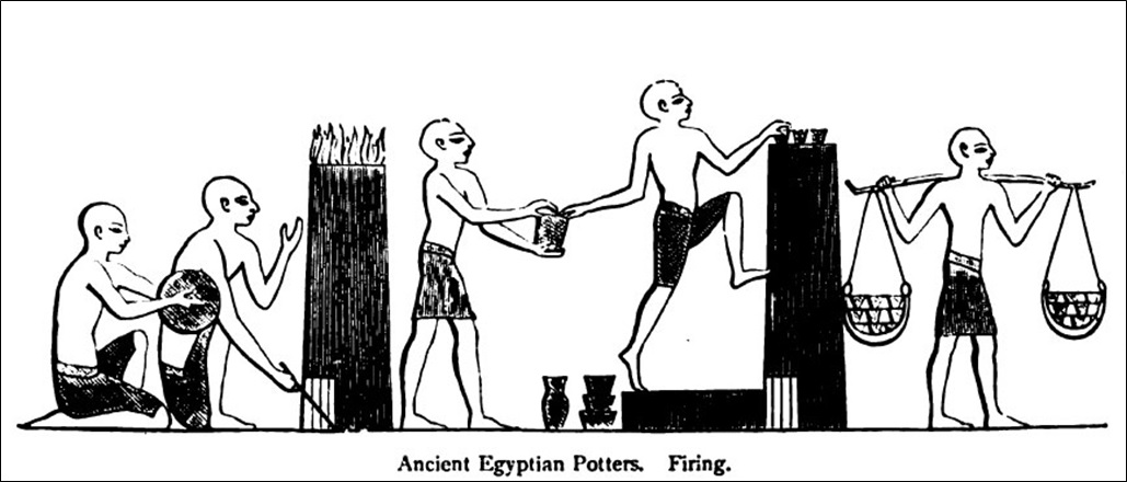 Ancient Egyptian Potters Firing