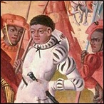 Saint Maurice and his companions; adoration of the Magi (left panel, Altarpiece)