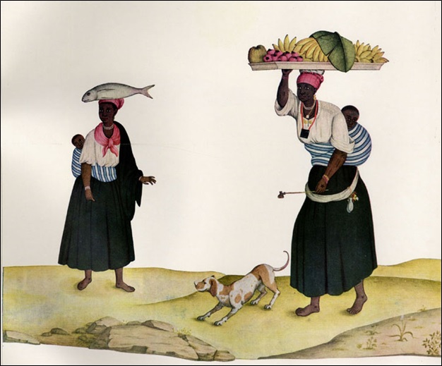 Market woman or hawkers, Rio de Janeiro, Brazil, ca. 1770s