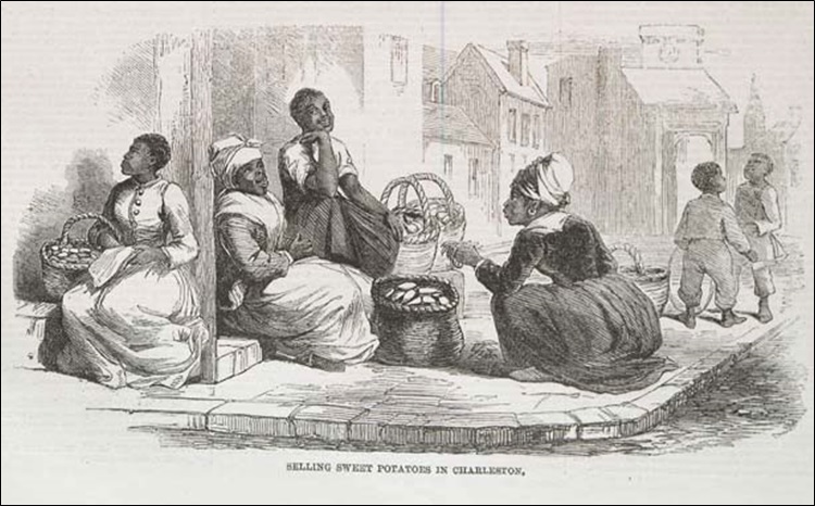 Selling sweet potatoes, Charleston, South Carolina, 1861