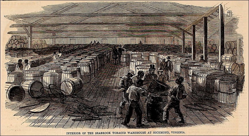 Interior of the seabrook tobacco warehouse at Richmond, Virginia.