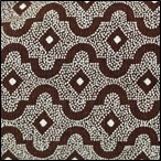 Brown shweshwe fabric (close-up of dress sleeve)