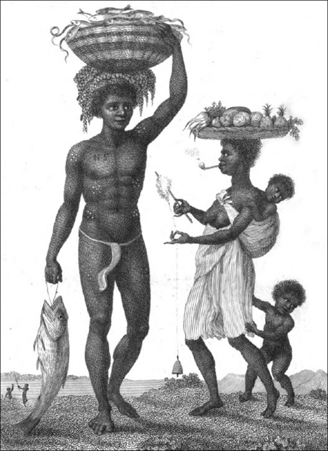 Family of negro slaves from Loango