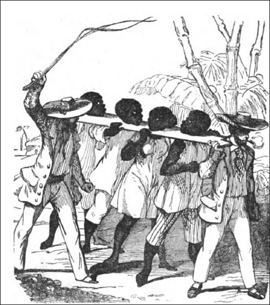 Slave gang and European slave runners