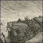 Crossing the bar in the “whaler” to rescue negroes from a wrecked dhow