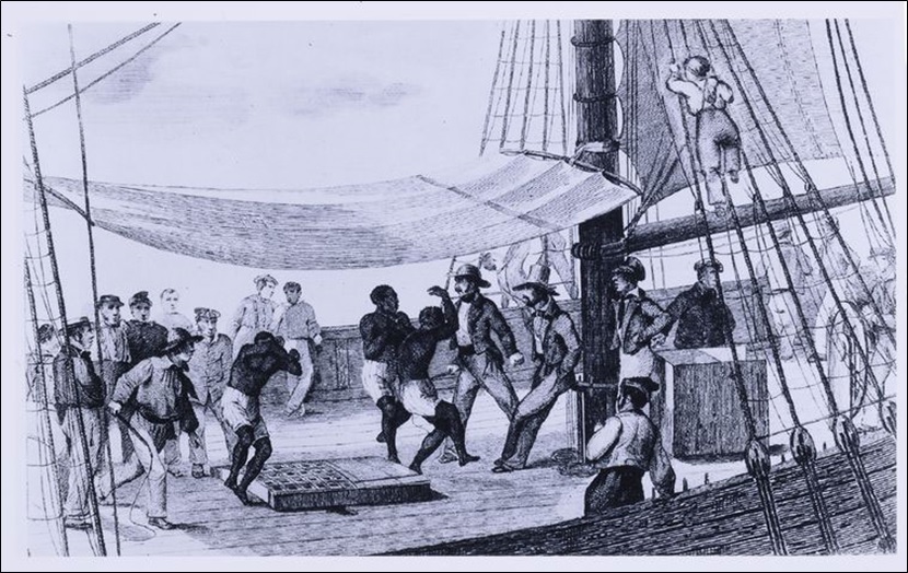 Forcing captives to dance. (ca. 1800)