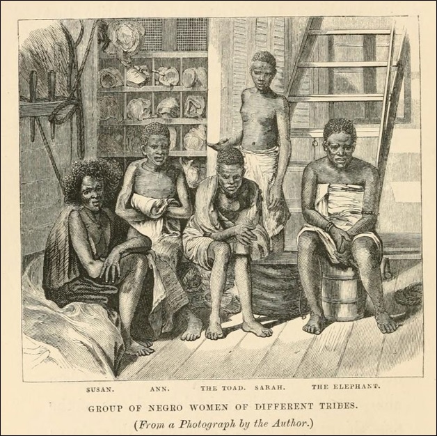 Group of negro women of different tribes