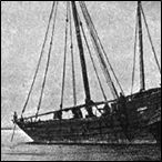 Slave dhow flying the French flag captured April 1893