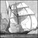 West Africa coast: capture of a slave ship