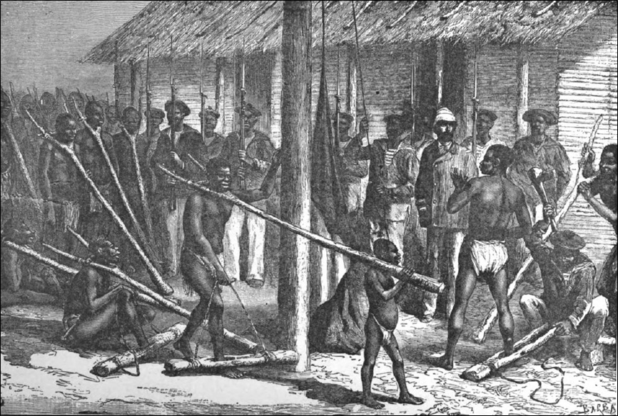 Bringing in slaves to the Shaka Market