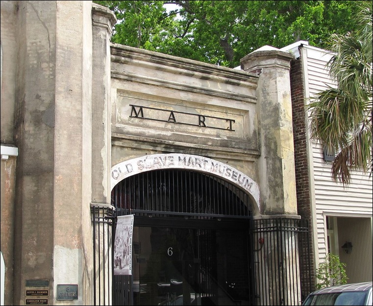 Facade of the old slave mart in Charleston, South Carolina