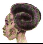 Pangwe Woman with Helmet Coiffure