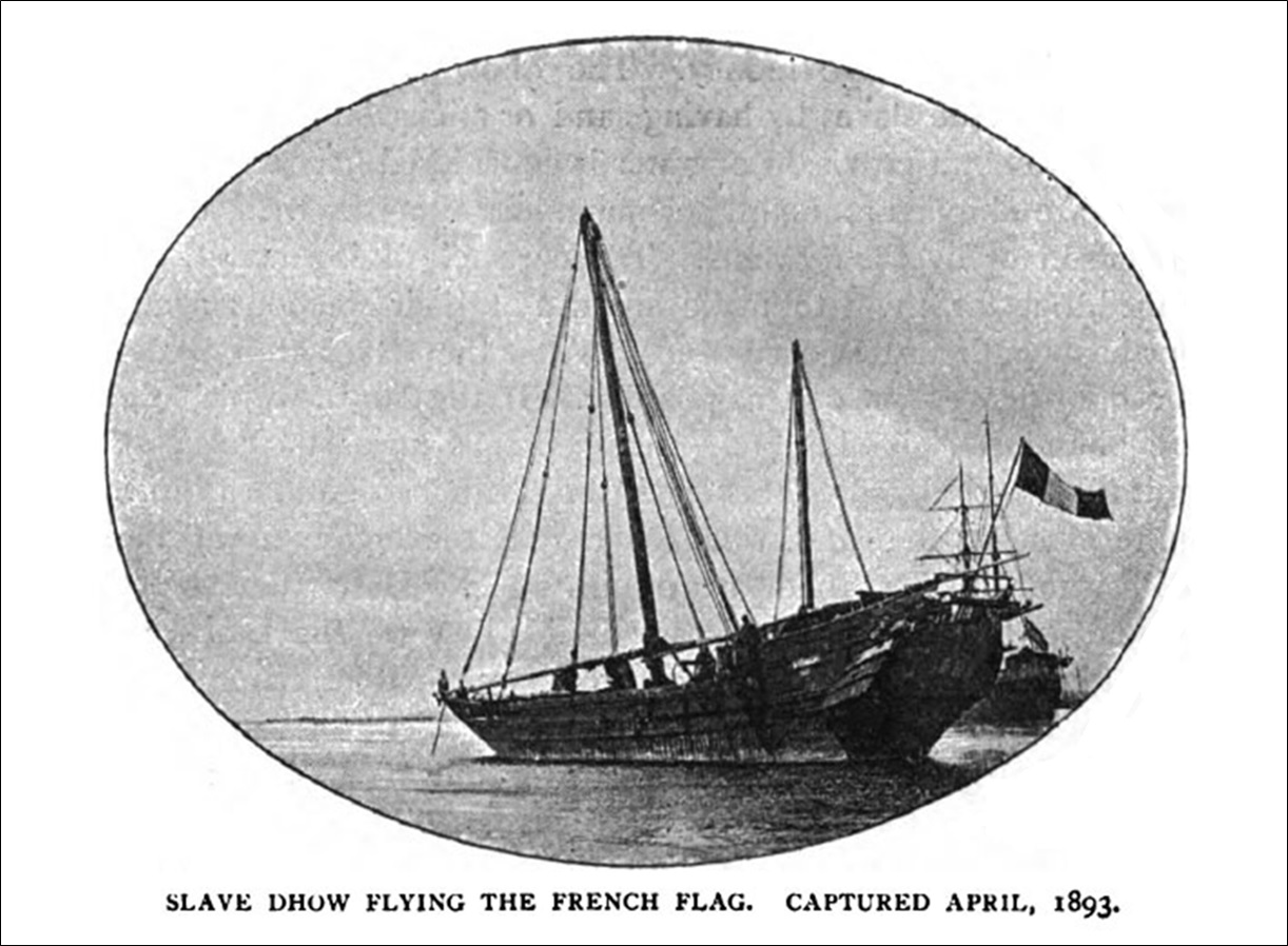 Slave-dhow-flying-the-French-flag-captured-April-1893