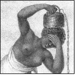 A female negro slave with a weight chained to her ankle