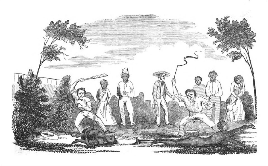 Flogging of two slaves