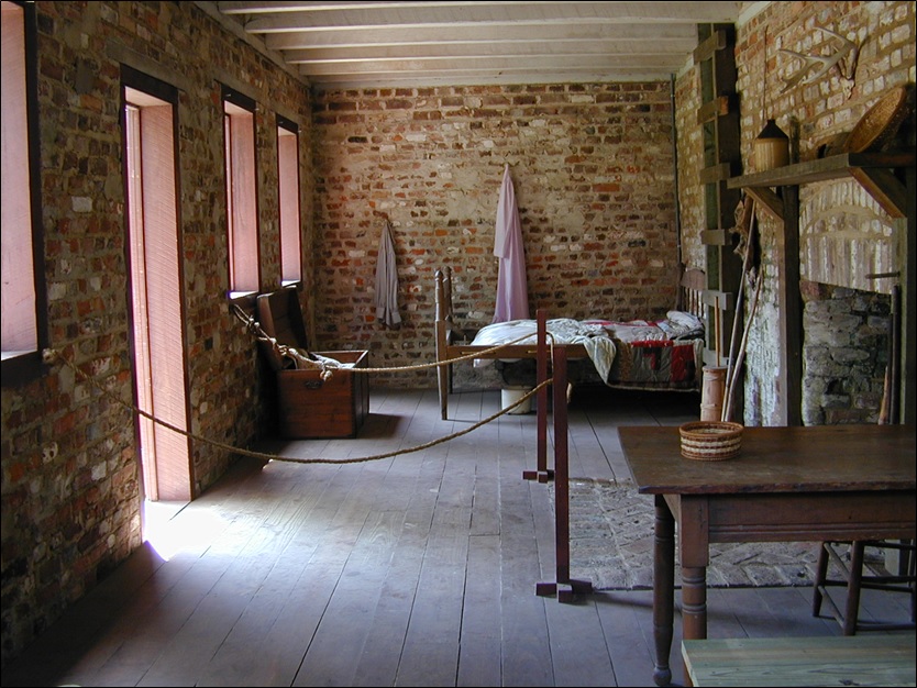 Slave Cabin Interior at Boone Hall Plantation