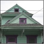 "Camelback shotgun" style house in Faubourg Marigny neighborhood of New Orleans