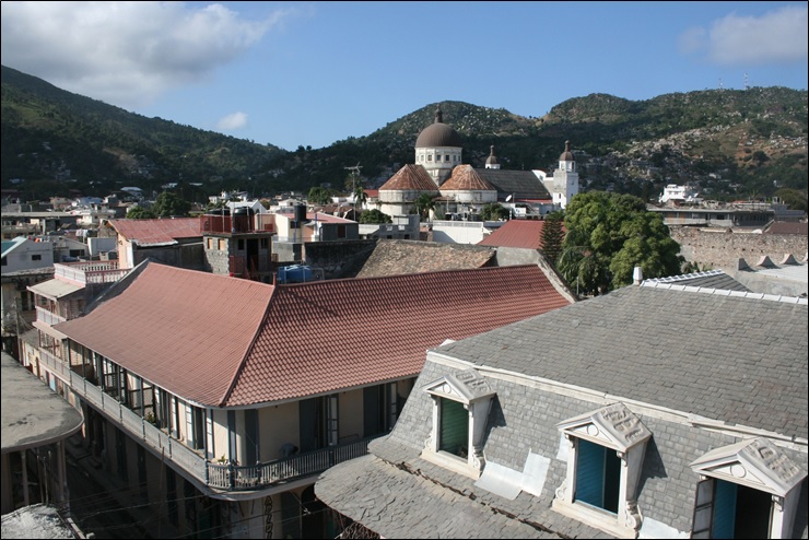 Cap-Haitian Roof Tops with the Cathédrale Notre Dame de Cap-Haïtien [sic] in the background