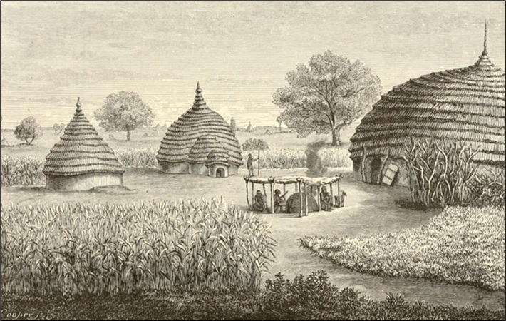 A Dinka Village near the White Nile