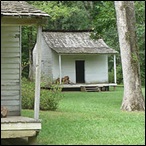 Slave cabins at the Audubon State Historic Site in Louisiana