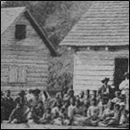 Slave quarters Smith's plantation, Port Royal. [Stereograph]