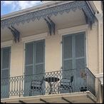 Dwelling house in the historic French Quarter of New Orleans, Louisiana