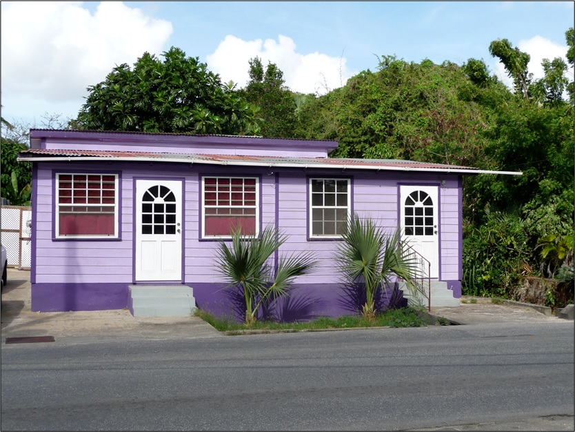 Side-by Side Purple Homes