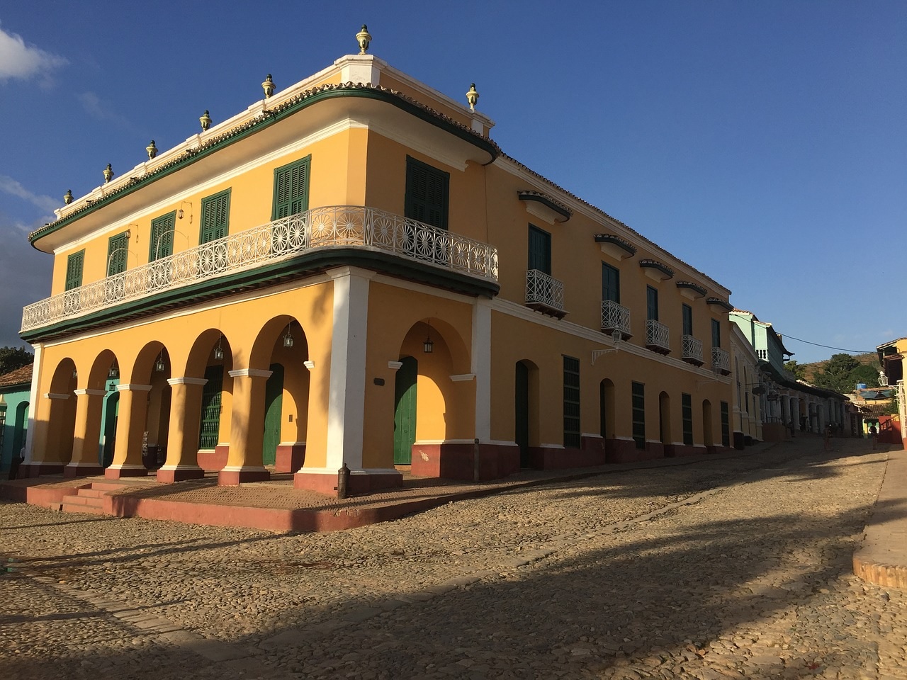 Palacio Brunet in the Plaza Mayor in the center of Trinidad, Cuba