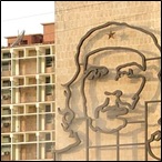 Plaza de la Revolution Building with the face of Che Guevara