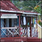 Chattel house with red roof